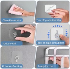 10Pack Self-Adhesive Wall Hooks – Seamless Punch-Free Nail Screw Stickers