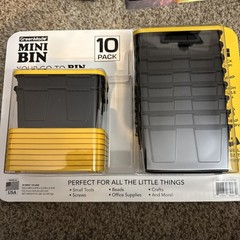 GreenMade Mini Bin 10 Pack – Stackable Storage Bins with Lids for Organizing