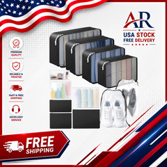 ALL INCLUDED – 12 Set Packing Cubes for Suitcases Carry On, Travel Essentials/Ac