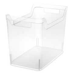 Sterilite Medium Shelf Bin Clear Plastic Organizer 6 Count