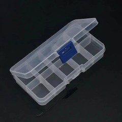 Clear Jewelry Box Plastic Bead Storage Craft Container Earrings Organizer