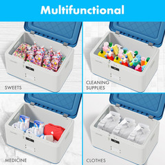 21 Gallon Locking Storage Bin – Stackable Durable Organizer with Lid