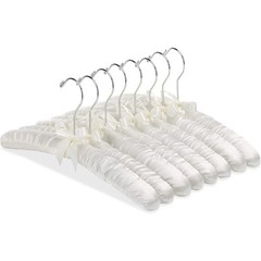 8PK Sat Blouse Hanger, 8 Count, Bone