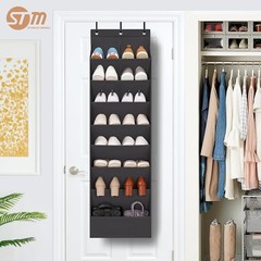 Over the Door Shoe Organizer Heavy-Duty Large Deep Pocket Hanging Shoe Organi…