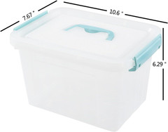 6-Pack Clear Plastic Storage Bins with Lids for Home & Office Organization