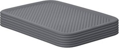 Superio Ribbed Lid for Plastic Open Storage Bins, 6 Pack Medium Grey 5 Liter