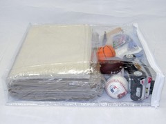 Heavy Duty Vinyl Zippered Closet Storage Bags (Clear) 15″ x 18″ x 4″ 4-Pack