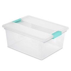Sterilite Deep Clip Storage Box Container, 8 Pack & Medium Clip Box, 4 Pack