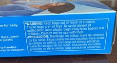 Ziploc XL X-Large Flexible Storage Tote 10 Gallon Clear Plastic Sealed
