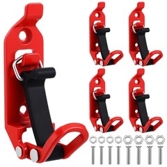 4 PCS Heavy Duty Metal Rubber Clamp Shovel Mounts Roof Rack Wall Mount Kit