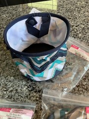 Thirty-One Storage Bin And Matching Pieces. 8 Piece Set. “DOTTY CHEVRON”. NEW.