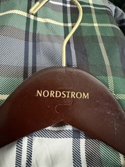 RARE Nordstrom 15” Heavy Thick Cherry Wood Suit Fur Dress Coat Clothes Hanger