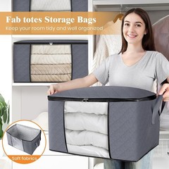 Versatile 6 Count Storage Bags with Zipper Closure for Home & Dorm Organization