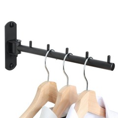9.45 Inch Wall Mounted Swing Clothes Hanger Rack 304 Stainless Folding Bar