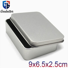 Boxes Iron Small Metal Storage Box Silver Jewelry Keys Coins Metal 9×6.5×2.5cm