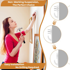 60pcs Concrete Wall Hooks, Non-Trace Picture Hanger, Invisible Nail Hangers 2…