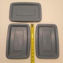 3 VTG Rubbermaid **Lids Only** Roughneck 1 Gallon BLUE Small Storage Tote 0476