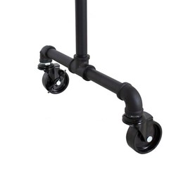Industrial Pipe Rolling Clothing Rack by William Robert’s Vintage – 36″ Wide