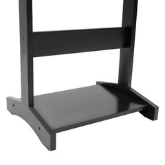 Suit Valet Stand Clothes Storage Shoe Organizer Coat Hanger Shoe Rack Black