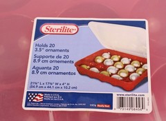 Sterilite Ornament Red Storage Case Holds 20 3.5″ Christmas Holiday Ornaments