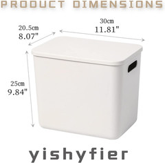 Light Grey Lidded Storage Baskets – Organizing Bins for Home & Office (4L)