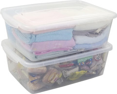 16 Quart Clear Storage Bins – 2 Pack Plastic Containers for Organizing