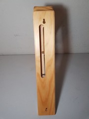 Solid Wood Wall-Mounted Valet Clothes Hanger Rack with Magnetic Photo Frames