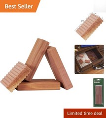 4-Pack Cedar Fresh Blocks – Natural Cedar Aromatic Odor Eliminators for Garments