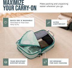 6 Piece Compression Packing Cubes Lightweight Travel Organizer Set