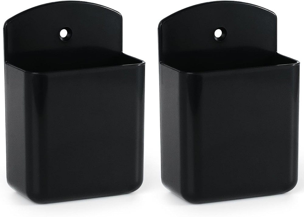 Remote Control Holder 2PCS Wall Mount Self Adhesive TV Storage Black