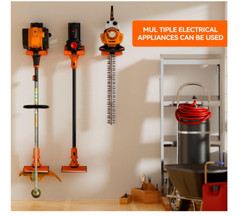 Garage Trimmer Rack, Wall Mount Tool Hanger for Weed Wacker & Garden Tools, 2pk