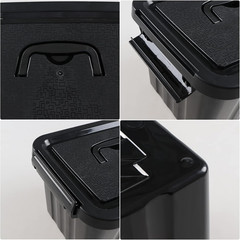 Versatile 6-Quart Black Storage Bins with Handles – Set of 6 Latch Boxes