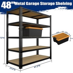 3050LBS Heavy Duty Garage Shelving 5-Tier Metal Storage Shelves Industrial Rack