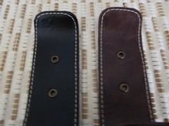 Black OR Brown Faux Leather Wall Hook ~ Sleek Urban Modern Industrial Decor NICE