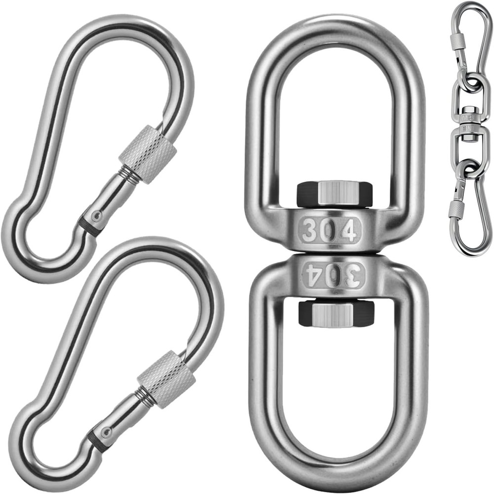 Versatile 1200 lb Swivel Hook & Snap Hook Set – Perfect for Hammocks & Gyms