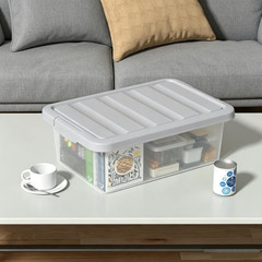 Heavy-Duty 14 Quart Clear Storage Box 2-Pack – Perfect for Organizing!