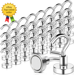 32 Pack Magnetic Hooks Heavy Duty 25 Lbs Strong Magnet Hooks Storage