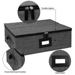 Gowee China Storage Containers, Platter 17″ x 13″ x 6″ 1 Pack, Black