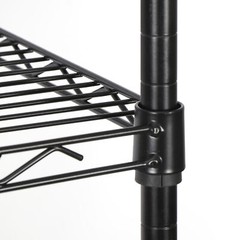 5-Tier Wire Shelving Unit Rack Large Space Adjustable Storage Shelves Black