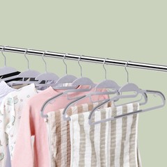50 Pack Slim Thin Coat Shirt Plastic Hanger with Rubber Grip Swivel Hook Grey