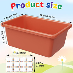 Stackable Plastic Cubby Bins with Labels – 6 Pcs for Classroom & Home Use