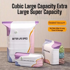 No Pump 3D Vacuum Storage Life Space Saver Better Life Space Bags 1/3/5Pcs