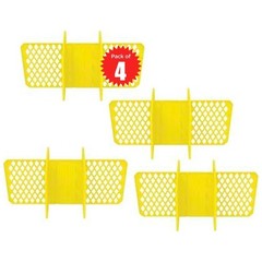 ORGANIZE-IT! 6 Slot Tote Dividers for 27 Gal Storage Containers, Yellow, 4 Pack