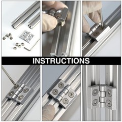 Zinc Alloy Hinge Sets door Frame Hinges For 2020 Aluminum Extrusion Profile Slo