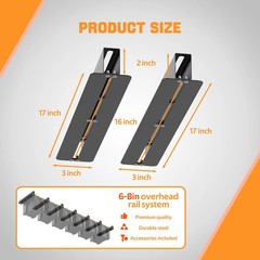 Ultrawall Overhead Garage Storage Racks for Bins, Ceiling Storage Rack Garage Ha