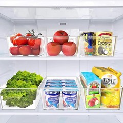 Pantry Bins Storage Organizer, 8 Packs 4 Medium & 4 Large