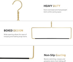 Quality Blanket Linen Hangers Wide Heavy Duty Hanger for Blankets, Table Clot…