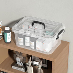 Clear 8L Plastic Storage Box with Handle – 2-Pack Containers with Lids