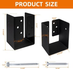 lifgarfe 4″x6″ Concealed Joist Hanger Bracket Fit for 4″x6″ Beam,Swing,handrail,