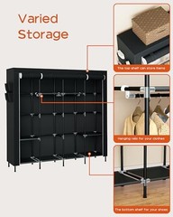 Portable Closet, 66.9 Inch Large Capacity Wardrobe 66.9″L x 17.7″W x 70.9″H